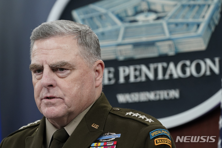 [워싱턴=AP/뉴시스] 마크 밀리 미국 합참의장. 2023.03.30.