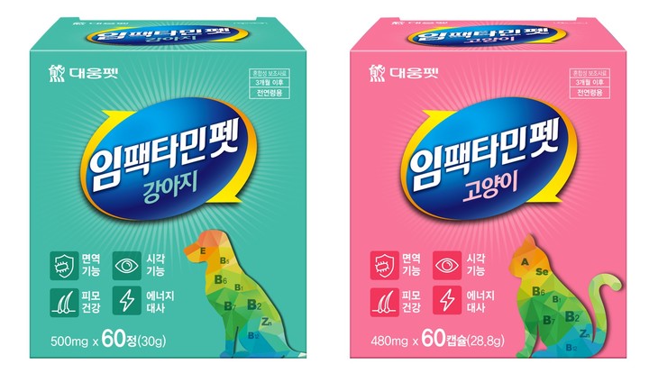 ‘임팩타민펫’ 2종 (사진=대웅펫 제공) *재판매 및 DB 금지