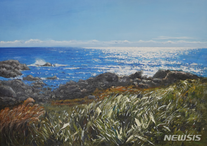 [남해=뉴시스] ‘모네의 화실’ 정기전 송정양 작 '그리움'.