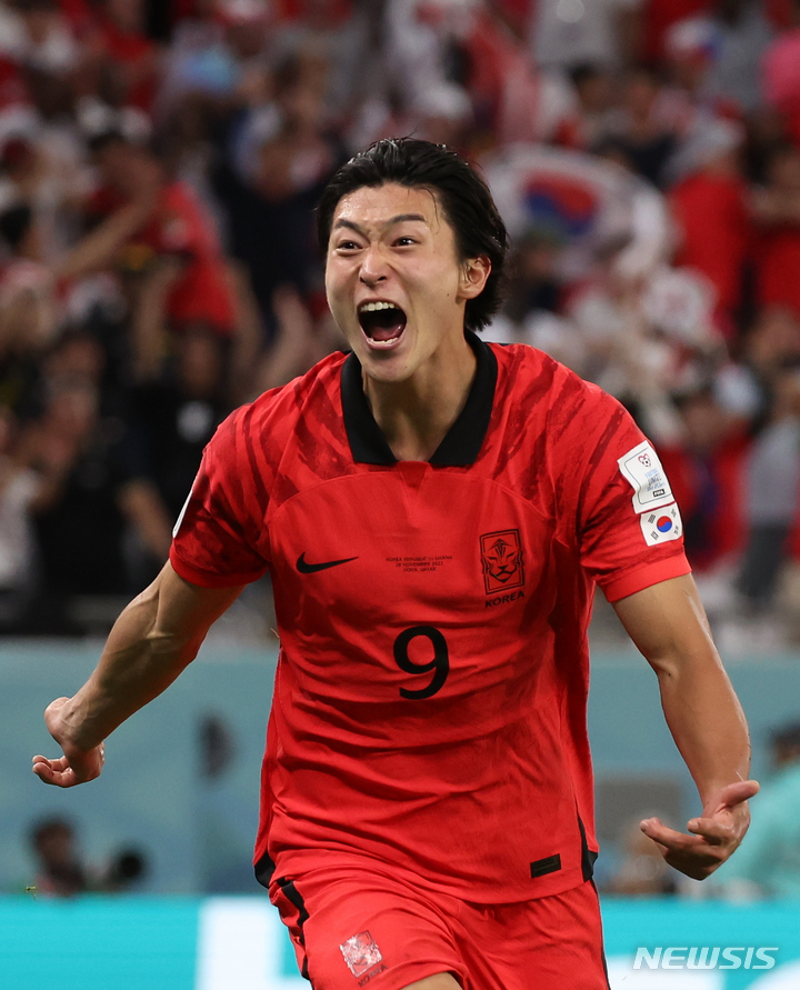 카타르 월드컵 당시 조규성 세리머니