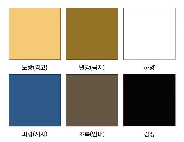 [서울=뉴시스]녹색맹 안전색.