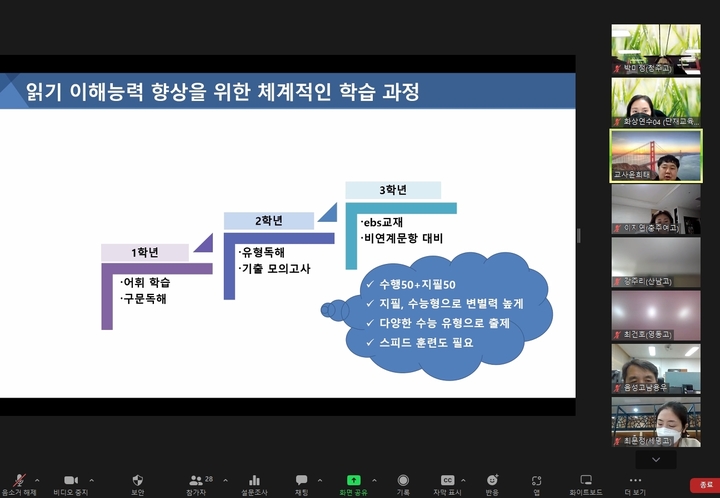 충북교육청, 일반고 학력향상 '교사 온라인 줌 교육'  *재판매 및 DB 금지