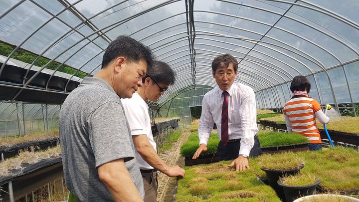 현장 평가중인 윤정호(가운데) 박사 *재판매 및 DB 금지