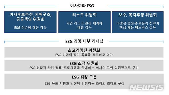 [서울=뉴시스]아메리칸익스프레스의 ESG 관련 이사회 운영 현황(사진=여신금융연구소 제공)2022.12.02 photo@newsis.com 