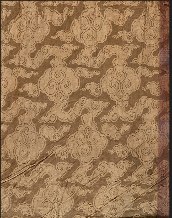 [서울=뉴시스] 직금사자흉배 운문단 치마 운문단 상세 (사진=국립민속박물관 제공) 2022.12.11. photo@newsis.com *재판매 및 DB 금지