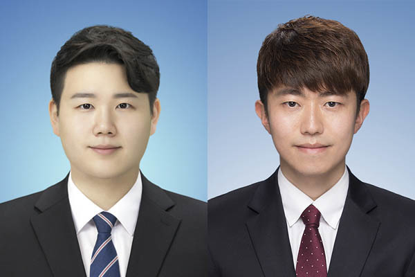 [인천=뉴시스] 김동영 기자 = 박진우 인하대학교 전기컴퓨터공학과 석사과정생(왼쪽부터), 김형진 인하대학교 전자공학과 교수. (사진=인하대 제공) *재판매 및 DB 금지