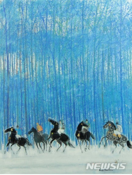 [서울=뉴시스]푸른 겨울, 2012, Oil on canvas, 116 x 89 cm