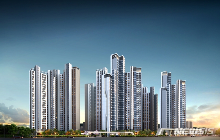 [서울=뉴시스] 강동 헤리티지 자이 투시도. 