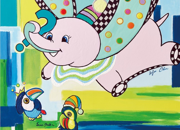 "그림과 골프 호기심이 작품으로"…'덤보' 전인지×'앵무새' 박선미 2인전