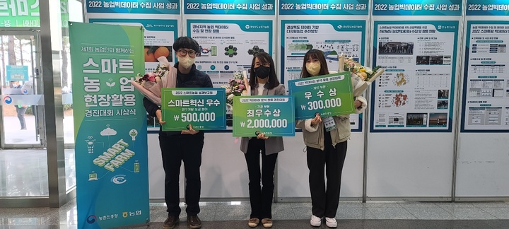 [진주=뉴시스]경남도농업기술원, 스마트 농업현장 활용 경진대회 수상자. *재판매 및 DB 금지