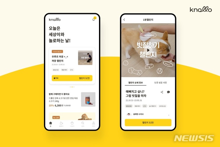 [서울=뉴시스] 반려동물 통합 앱 '놀로'. (이미지=스파크펫 제공) 2022.12.21. photo@newsis.com