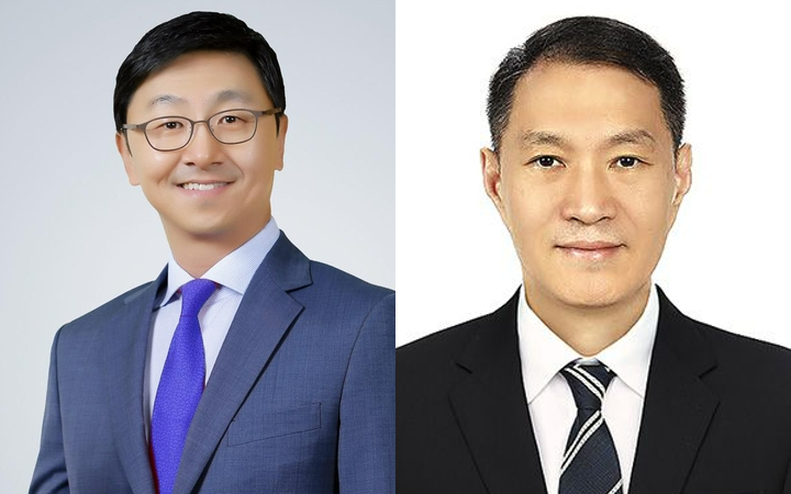 (왼쪽)이창엽 롯데제과 대표, 민은홍 동원산업 사업부문 대표. (사진=롯데제과, 동원그룹 제공) *재판매 및 DB 금지