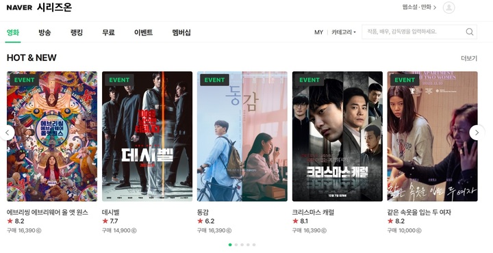 OTT 숨은 강자 따로있다?…네이버 '시리즈온' 1000만명이 돈 썼다