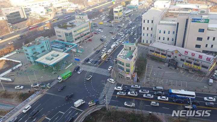 [용인=뉴시스]지 방도 315호선 용인시 보라교사거리 일원
