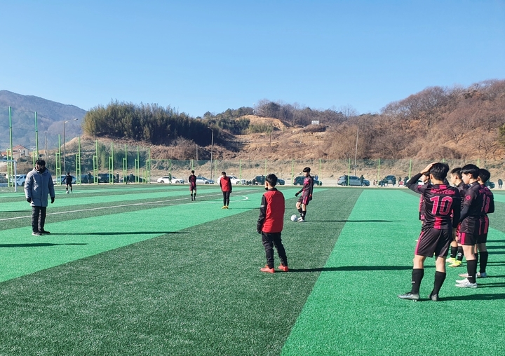 [함양=뉴시스] 함양군, 동계축구 전지훈련팀 *재판매 및 DB 금지