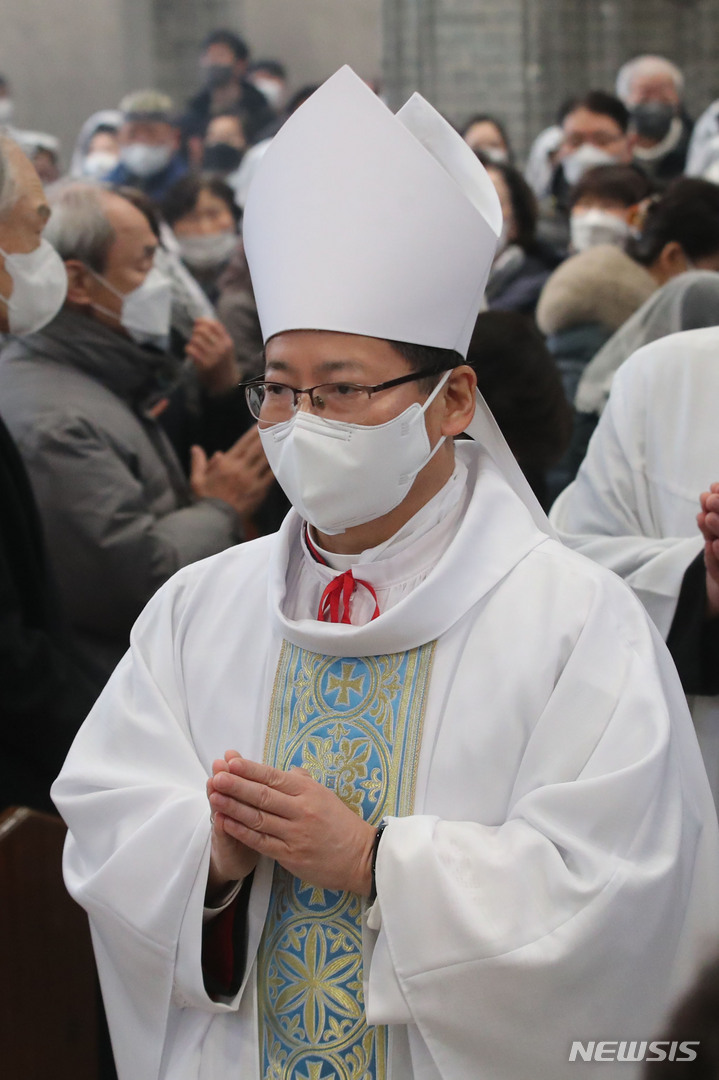 [서울=뉴시스] 권창회 기자 = 천주교 서울대교구장 정순택 대주교.2023.01.07. kch0523@newsis.com