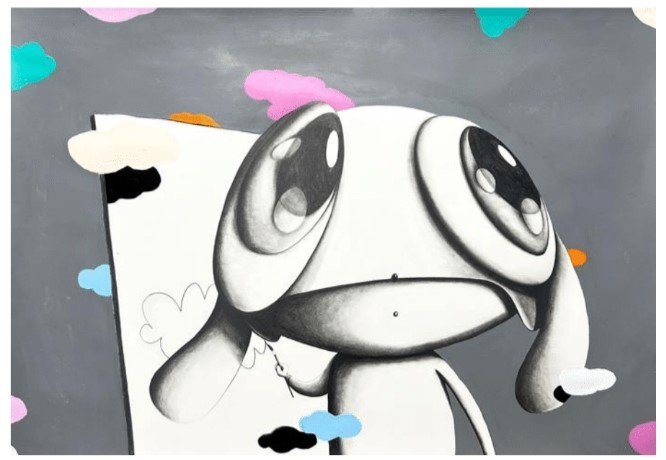 Edgar Plans, INSPIRATION COMES IN THE FORM OF A CLOUD, 70x100cm, Mixed Media on Paper, 2022. *재판매 및 DB 금지