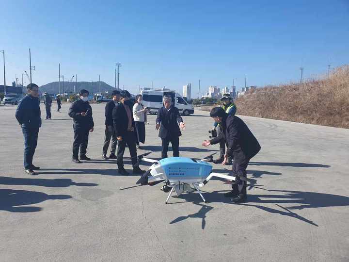 고흥 치안 드론 2차 실증 비행. 고흥군 제공 *재판매 및 DB 금지