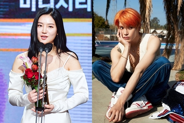 박주현(왼쪽), 태용