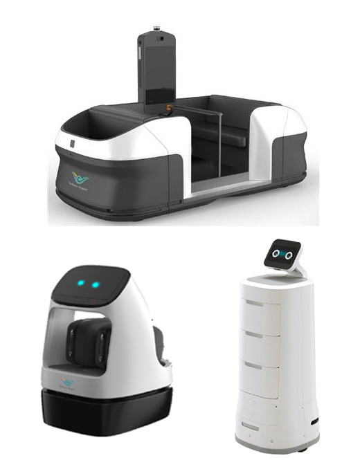 [인천공항=뉴시스] 홍찬선 기자 = 사진은 인천공항에서 교통약자를 위해 운영중인 에어라이드(위), 카트로봇 에어포터(왼쪽 아래), 배달로봇 '에어딜리'. (사진=인천공항공사 제공) 2023.01.15. photo@newsis.com&nbsp; *재판매 및 DB 금지