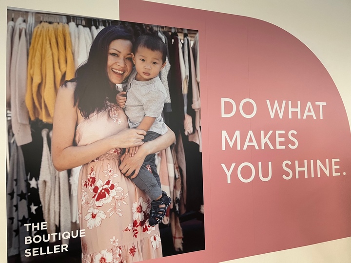 [레드우드시티=뉴시스] 지난 12일(현지시간) 방문한 미국 캘리포니아주 레드우드시티 포시마크 본사에 '부티크 셀러'가 소개된 모습(사진=최은수 기자) *재판매 및 DB 금지