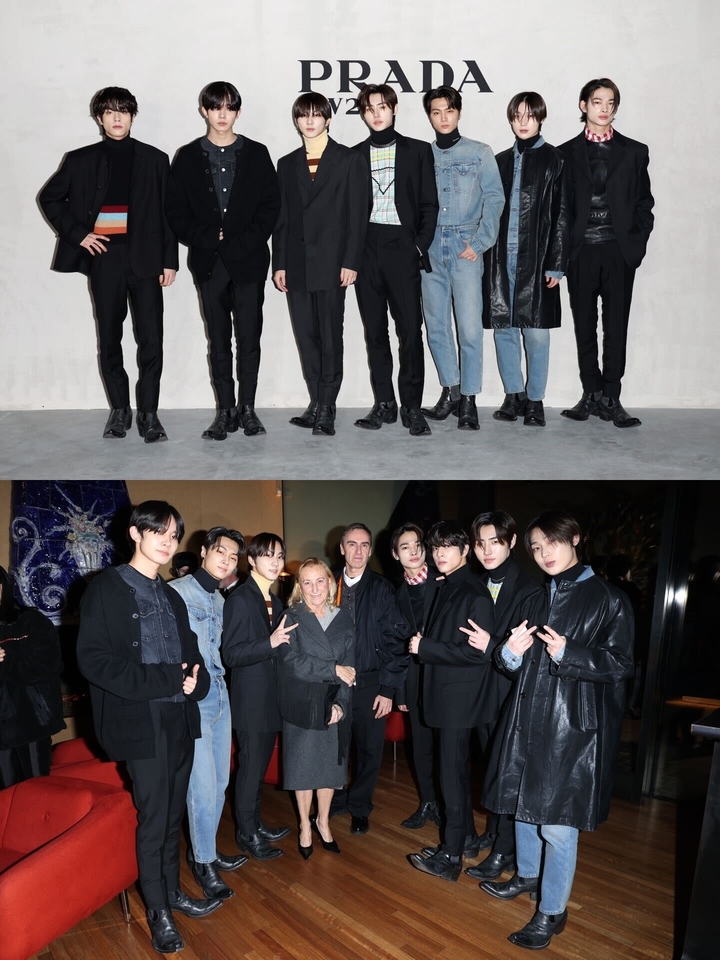 [서울=뉴시스] 엔하이픈이 이탈리아 밀라노 폰다지오네 프라다에서 열린 '2023 프라다 F/W 남성복 컬렉션'에 참석했다. 2023.01.17. (사진= 빌리프랩 제공) photo@newsis.com *재판매 및 DB 금지