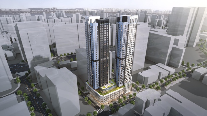 [서울=뉴시스]마포로1구역 제10지구 조감도.