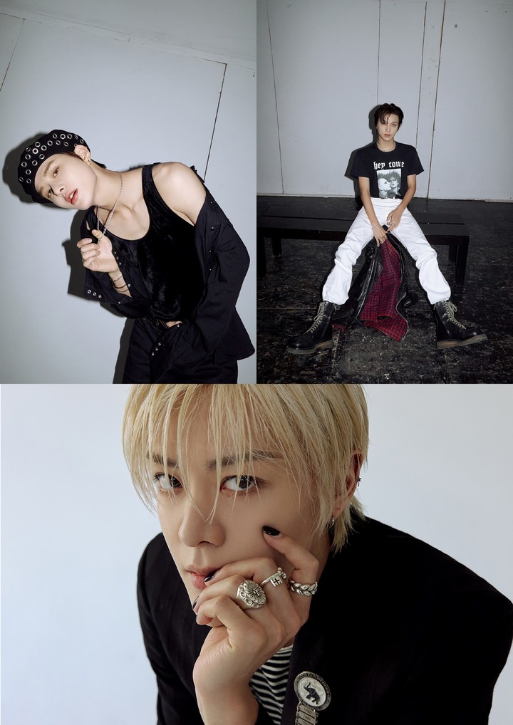 [서울=뉴시스] 엔시티 127 정규 4집 리패키지 '에이요' 두 번째 콘셉트 티저 사진 (왼쪽 시계방향으로) 정우, 해찬, 유타 2023.01.18. (사진= SM엔터테인먼트 제공) photo@newsis.com&nbsp; *재판매 및 DB 금지