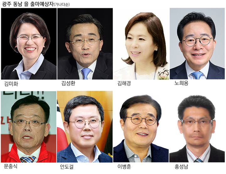 2024 총선 출마예정자-광주 동남 을. *재판매 및 DB 금지