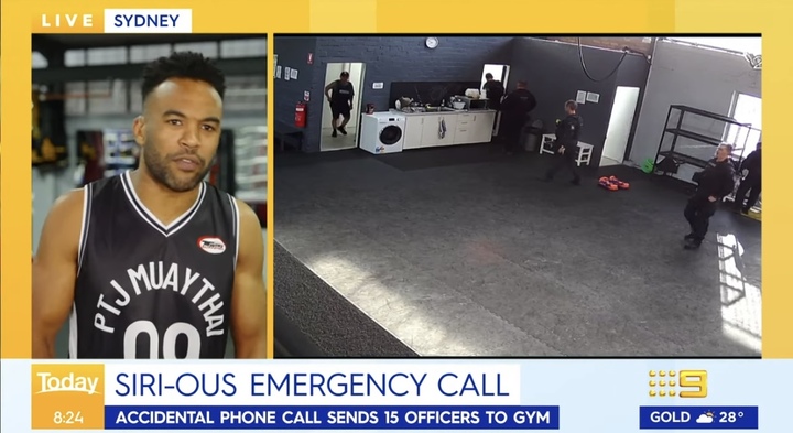 [서울=뉴시스] 호주에서 한 무에타이 트레이너의 애플워치가 긴급 구조 신청을 해 경찰들이 체육관에 들이닥쳤다고 19일(현지시간) 뉴욕포스트가 보도했다. <출처 : TODAY 유튜브 캡처> 2023.01.20. *재판매 및 DB 금지