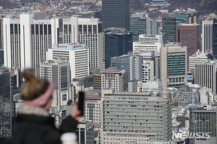 [서울=뉴시스] 서울 도심 오피스 단지. (사진=뉴시스 DB). photo@newsis.com