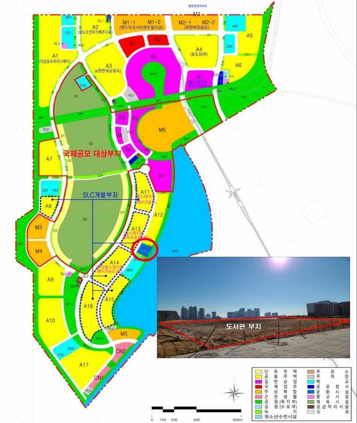 [인천=뉴시스] 문화시설용지(C1) 토지이용계획도. (사진=인천경제청 제공) *재판매 및 DB 금지
