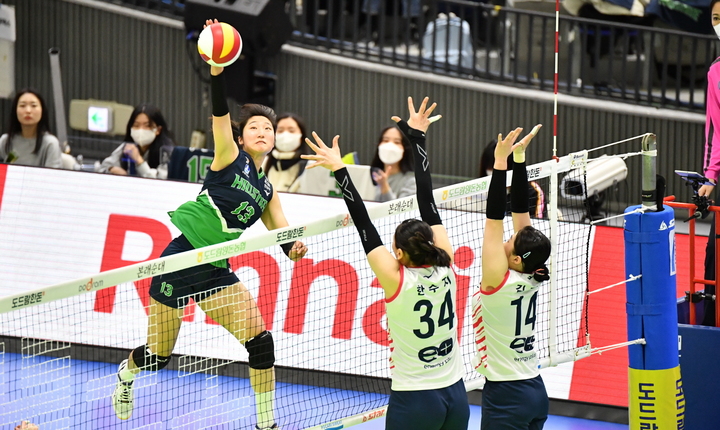 [서울=뉴시스]현대건설 정지윤. 2023.02.02. (사진=한국배구연맹 제공) *재판매 및 DB 금지