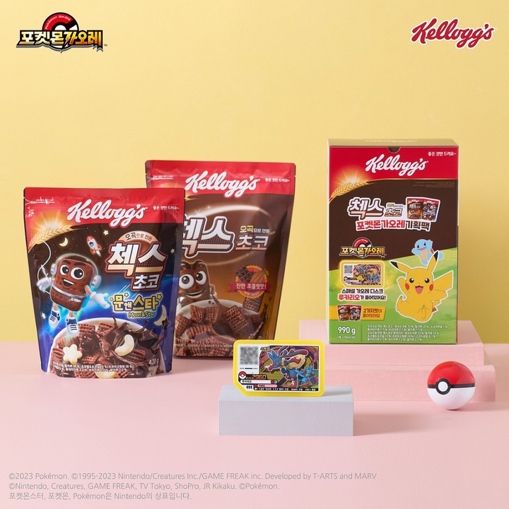 농심켈로그, '첵스초코 포켓몬가오레' 기획팩 출시