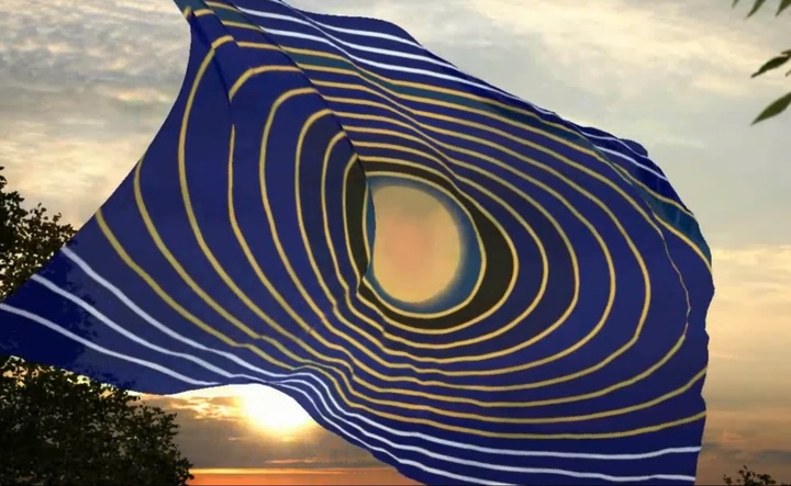 [서울=뉴시스] 최초의 '우주 국가'를 건국하려는 아스가르디아 프로젝트의 국기 (사진출처: 유튜브 영상 캡처) 2023.02.03. *재판매 및 DB 금지