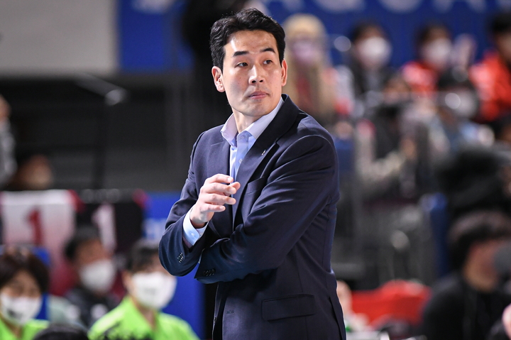 [서울=뉴시스]고희진 KGC인삼공사 감독. 2023.02.03. (사진=한국배구연맹 제공)&nbsp; *재판매 및 DB 금지