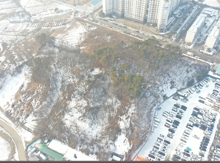 [청주=뉴시스] 충북 청주시 강내근린공원 항공 사진. (사진=청주시 제공) photo@newsis.com *재판매 및 DB 금지
