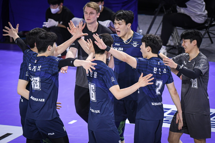 [서울=뉴시스]대한항공. 2023.02.07. (사진=한국배구연맹 제공)&nbsp; *재판매 및 DB 금지