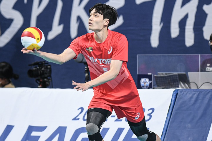 [서울=뉴시스]한국전력 구교혁. 2023.02.09. (사진=한국배구연맹 제공)&nbsp; *재판매 및 DB 금지