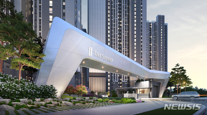 [서울=뉴시스] 더샵 아르테 주출입구 투시도. 