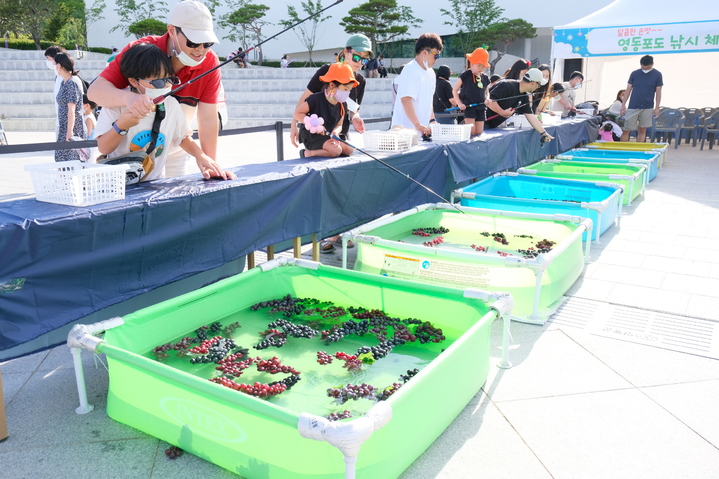 [영동=뉴시스] 영동포도축제 포도낚시 체험 *재판매 및 DB 금지