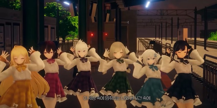 [서울=뉴시스]유튜브 채널 '왁타버스'는 지난 2021년 12월22일 '이세계아이돌(ISEGYE IDOL)-리와인드(RE:WIND) Official MV'라는 제목의 영상을 게재했다. (사진=유튜브 왁타버스 채널 영상 캡처) 2023.02.09. photo@newsis.com *재판매 및 DB 금지