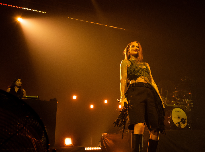 [서울=뉴시스] 미국 R&B 싱어송라이터 켈라니(Kehlani)가 13일 오후 서울 광진구 예스24 라이브홀에서 단독 내한공연했다. 2023.02.13. (사진 = 라이브 네이션 코리아 제공) photo@newsis.com *재판매 및 DB 금지