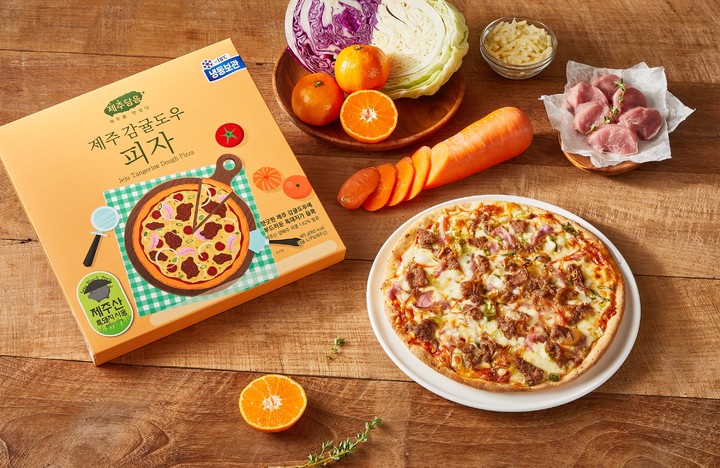 오뚜기 제주담음, '제주 감귤도우 피자' 출시