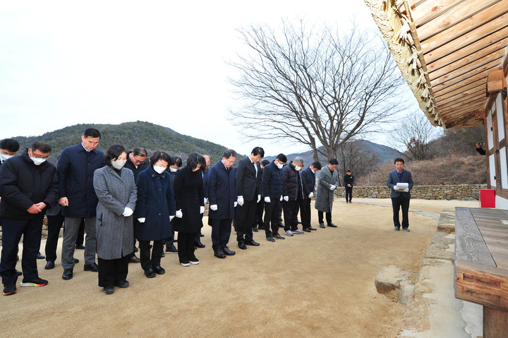 김수환 추기경 생가에서16일 김수환 추기경 선종 14주기 추모식이 열리고 있다. (사진=군위군 제공) *재판매 및 DB 금지