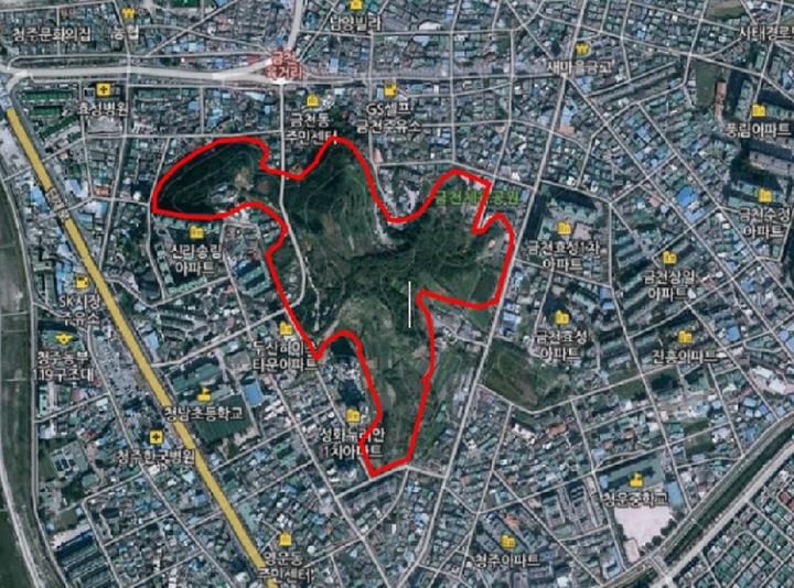 충북 청주시 영운근린공원 위치 *재판매 및 DB 금지