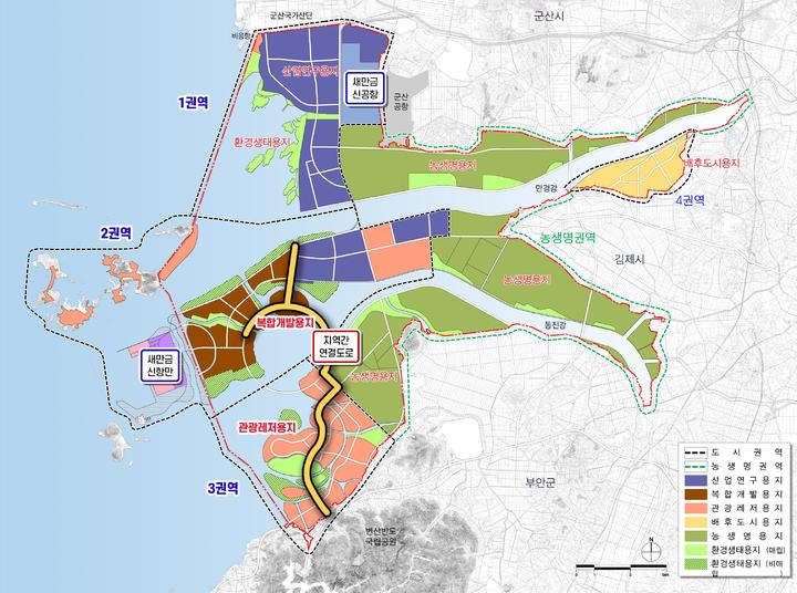 새만금 지역간 연결도로 위치도 (사진=새만금 개발청 제공) *재판매 및 DB 금지