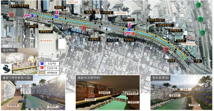 복개천 생태하천 복원사업 평면도 (사진=안동시 제공) *재판매 및 DB 금지