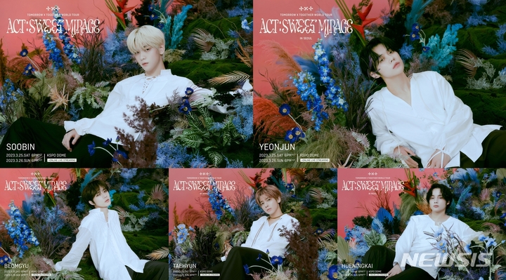 [서울=뉴시스] 투모로우바이투게더 'ACT SWEET MIRAGE IN SEOUL' 개인 포스터. 2023.02.28. (사진=빅히트 제공) photo@newsis.com