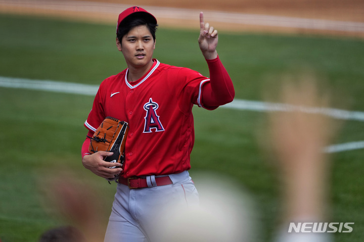 [메사=AP/뉴시스]LA 에인절스 오타니 쇼헤이. 2023.03.01.